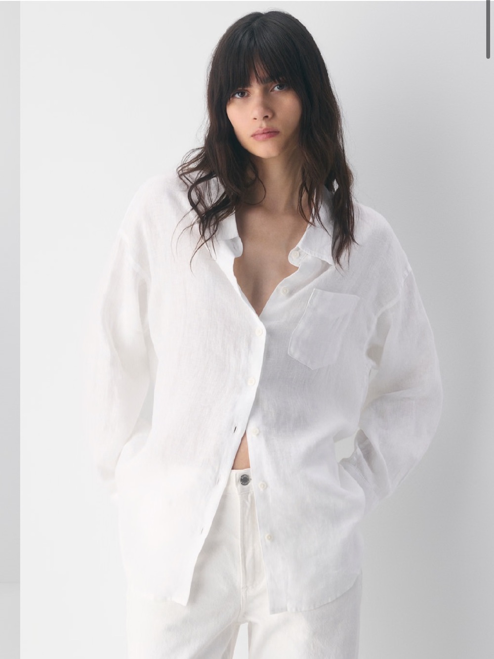 Aritzia Oversized linen button-up shirt Reminisce Relaxed Linen Sz S